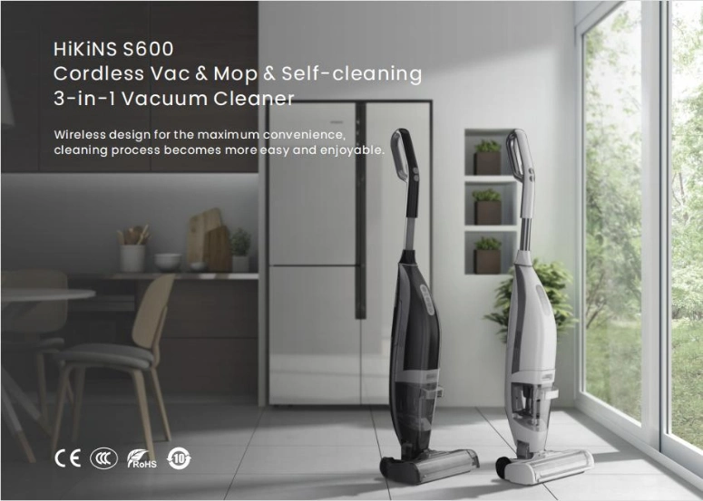 Bagless Cyclone Intelligent Cordless Vacuum Mop Cleaner for Home
