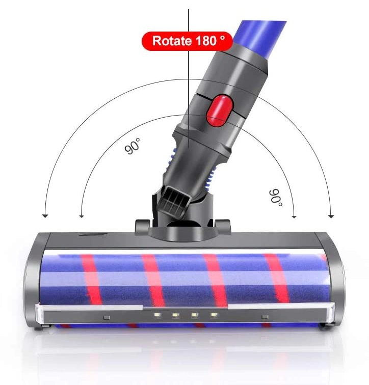 Wholesale Rotatable Floor Head Double Soft Roller Brush Compatible with Dyson V7 V8 V10 V11 Vacuum Cleaner Parts Attachment