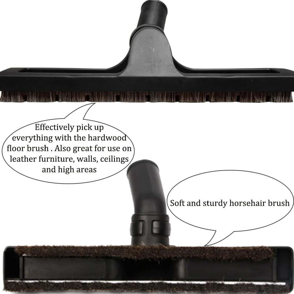 Black Universal 32mm Horse Hair Wet and Dry Vacuum Cleaner Attachment Floor Brush Vacuum Cleaner Spare Parts