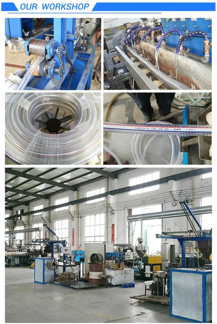 Industrial Flexible Central PVC Spiral Reinforced Dust Collector Collection Spring Vacuum Cleaner Steel Wire Stretch Hose